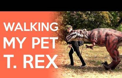 Prošetao je parkom u društvu kućnog ljubimca - tiranosaura