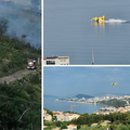 VIDEO Kanader gasi požar kod Žrnovnice: 'Vatra je u vojnom objektu, u minskom području'