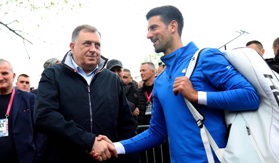 Banja Luka: Susret Milorada Dodika i Novaka Đokovića na teniskom turniru