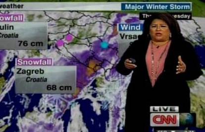 I CNN je izvijestio o rekordnom snijegu u Zagrebu i Ogulinu