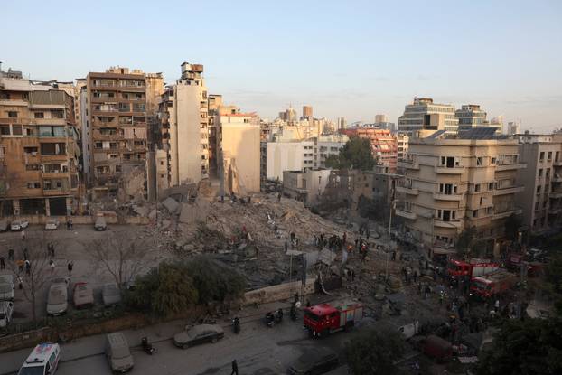 Aftermath of an Israeli strike, in Beirut