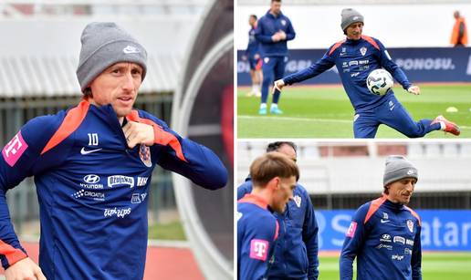 FOTO Lijek za jako jugo: Modrić je promukao, jedini je navukao kapu na vjetrovitom Poljudu