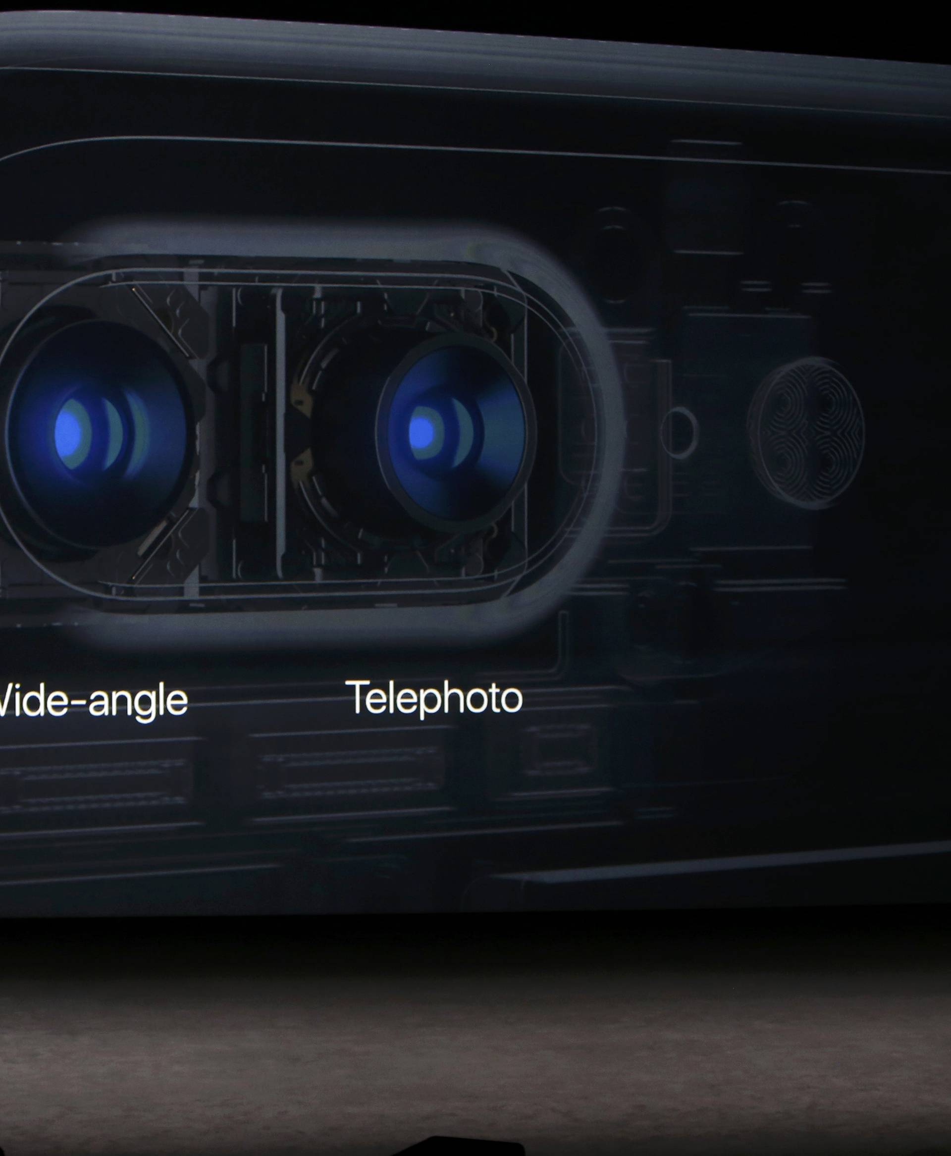 Phil Schiller discusses the camera on the iPhone7 during a media event in San Francisco