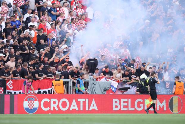 Rijeka: Navija&ccaron;i na prijateljskoj utakmici izme&dstrok;u Hrvatske i Belgije
