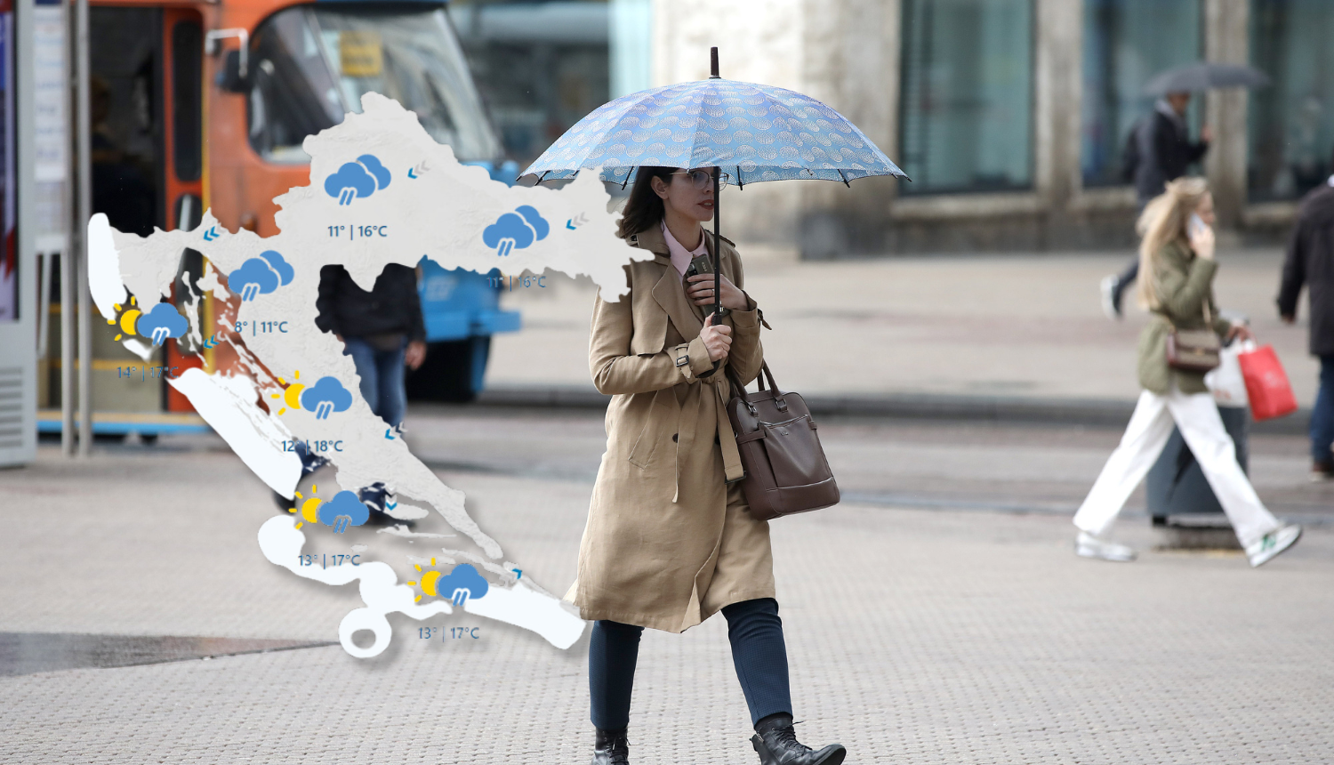 Kiša i olujna bura, temperature idu do 18°C: Za Istru i Kvarner na snazi je žuti meteoalarm