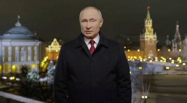 Russian President Vladimir Putin makes his annual New Year address to the nation in Moscow