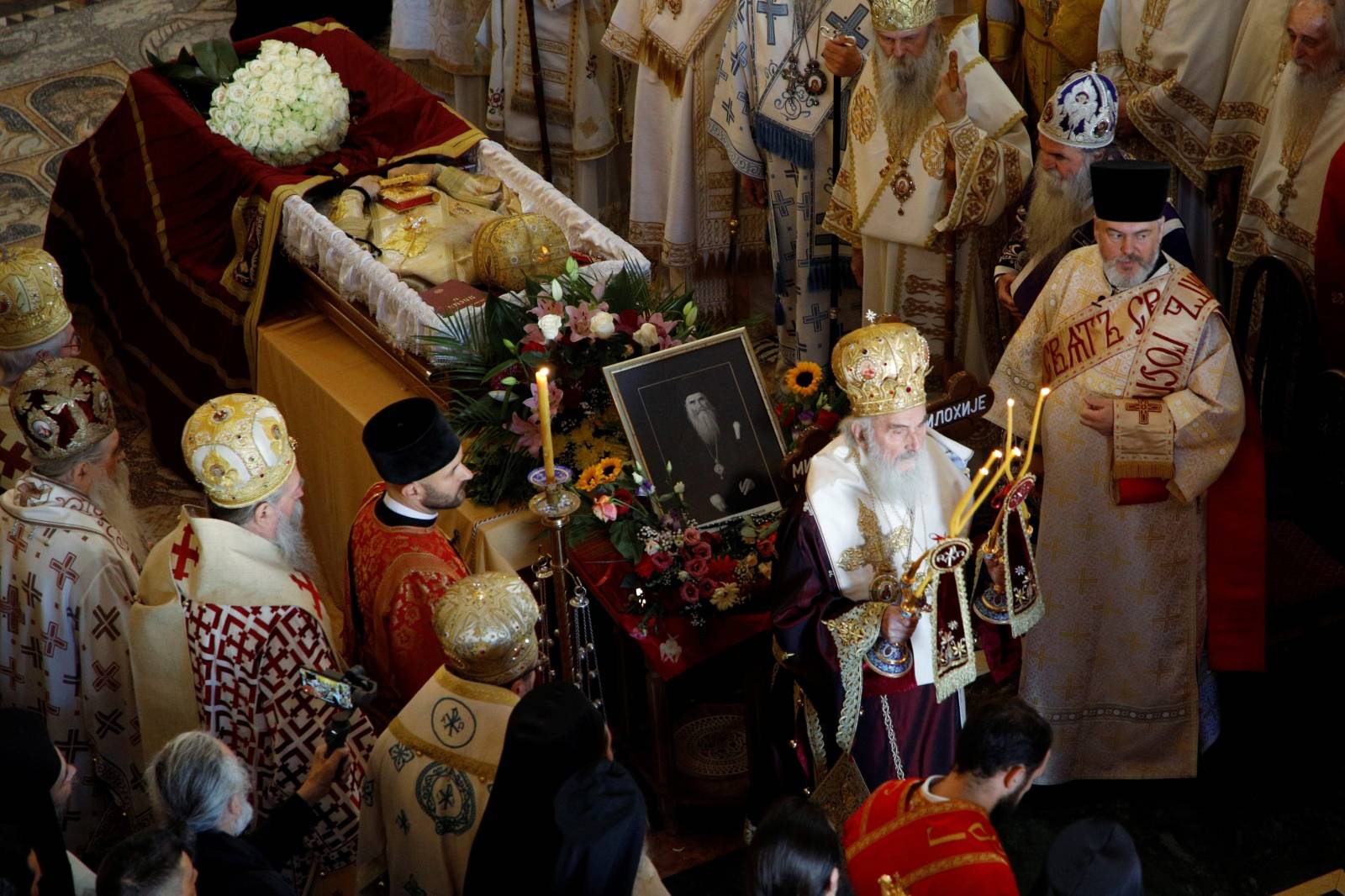 The funeral of Metropolitan Amfilohije Radovic, the top cleric of the Serbian Orthodox Church in Montenegro, in Podgorica