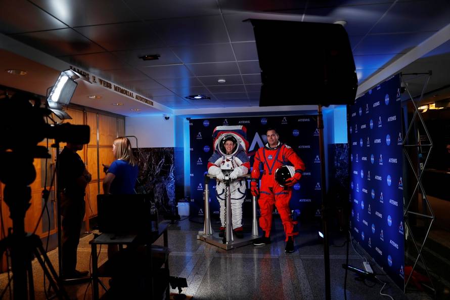 NASA unveil prototype spacesuits for astronauts to wear on the moon in Washington