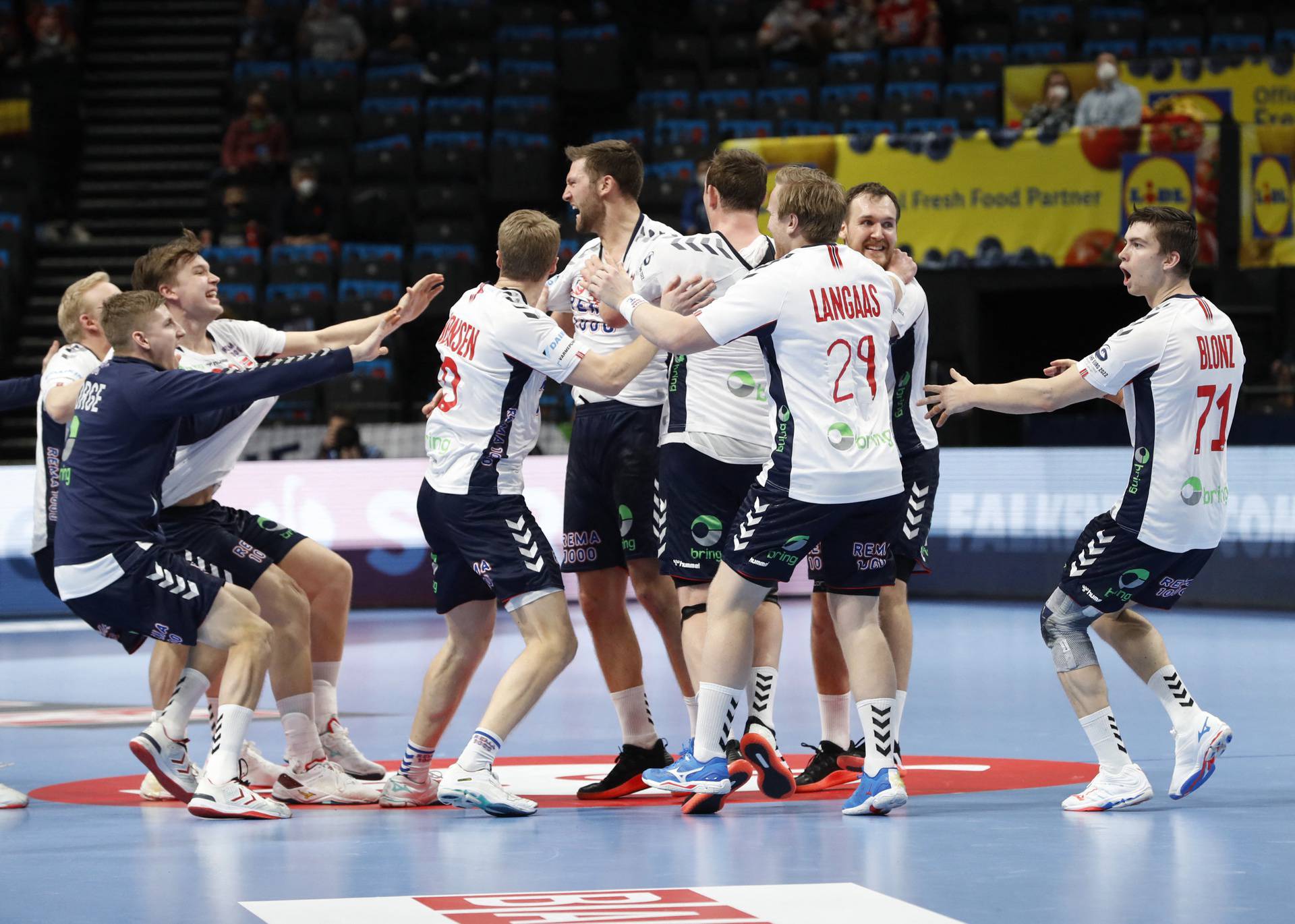 EHF 2022 Men's European Handball Championship - Placement Match 5/6 - Iceland v Norway
