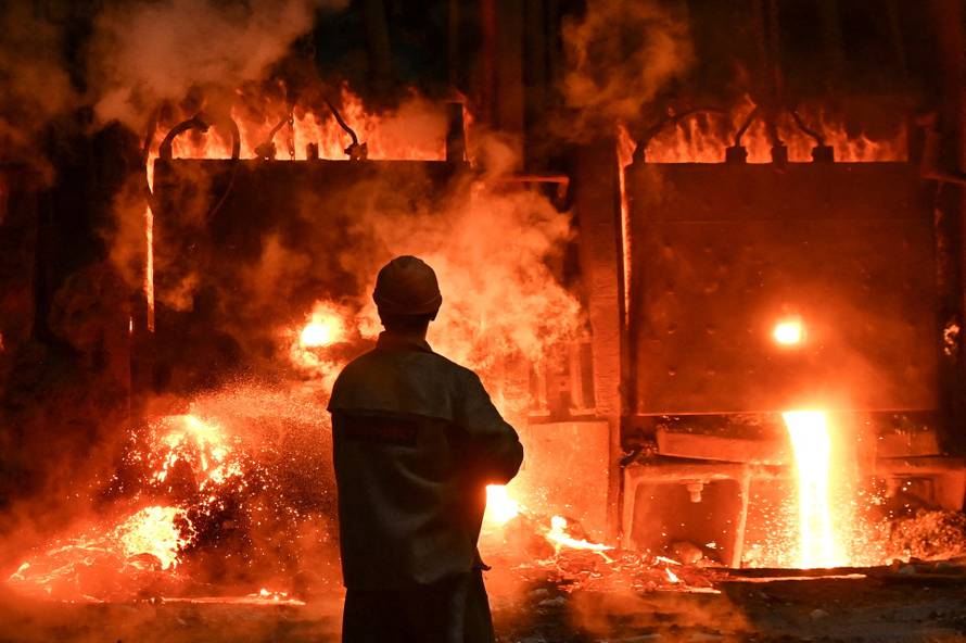 FILE PHOTO: Zaporizhstal Iron and Steel Works in Zaporizhzhia
