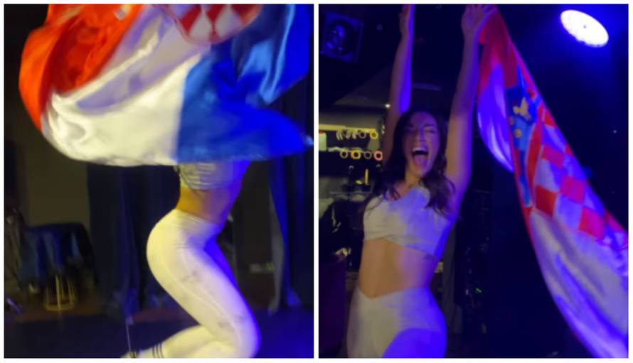 Maja Bajamić slavljenički skakutala sa zastavom: 'Skoro sam ispala kroz prozor, urlam...'