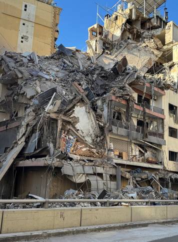 Aftermath of strikes on Beirut's southern suburbs