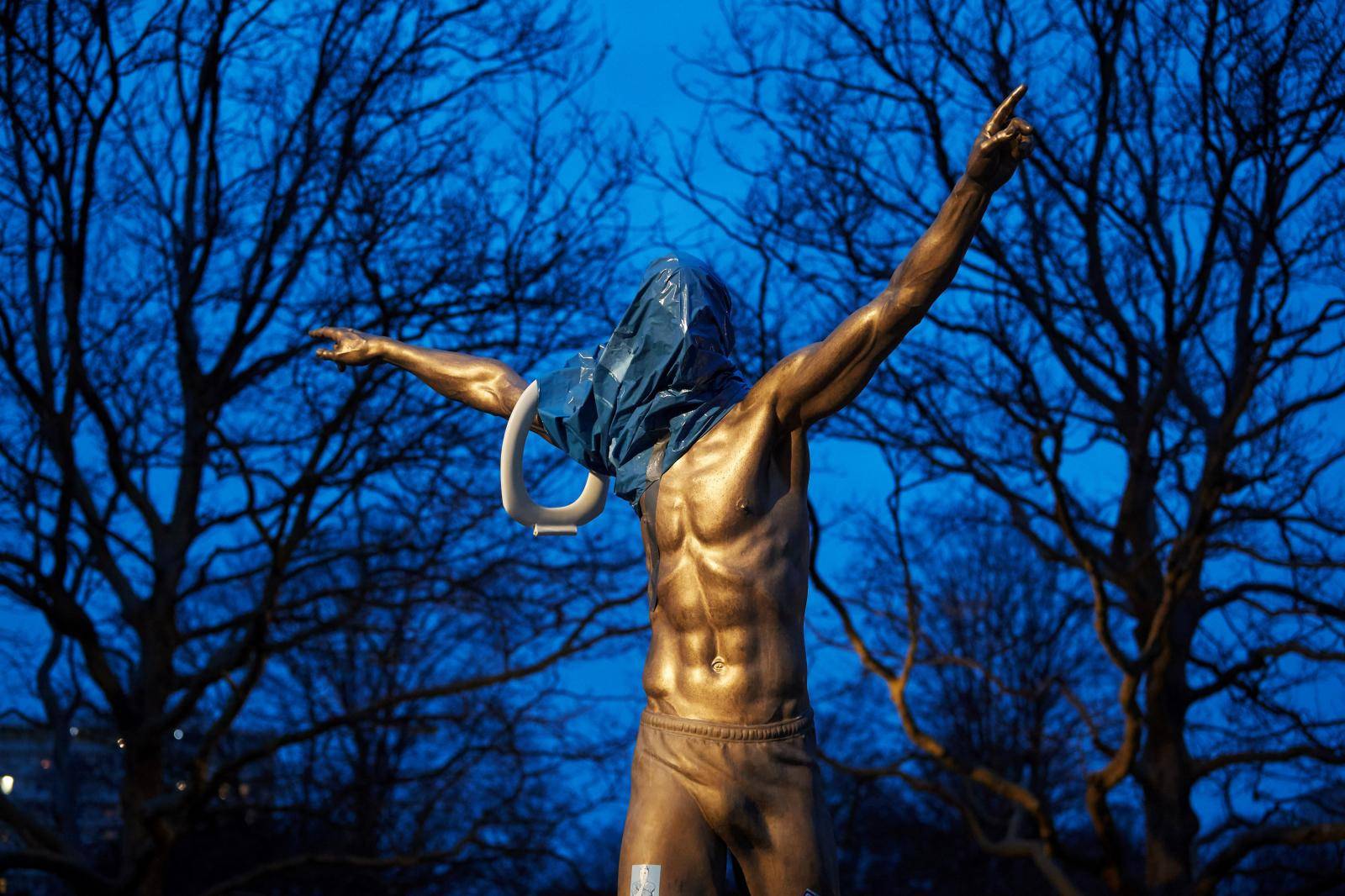 Zlatan Ibrahimovic statue vandalized in Malmoe