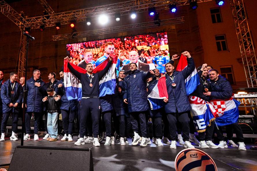 Zagreb: Svečani doček rukometnih reprezentativaca nakon osvojene bronce na Europskom prvenstvu