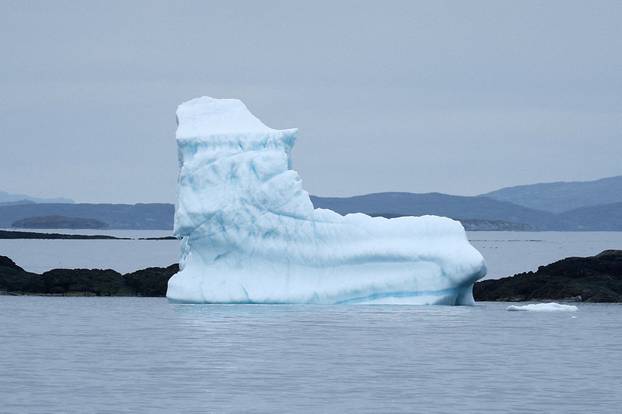 Iceberg floats off the coast of Nuuk