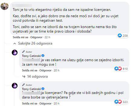 Proglasili ga licemjerom, a Tony tvrdi: 'Napustit ću koncert, ali ne mogu sve sam! Izborite se...'