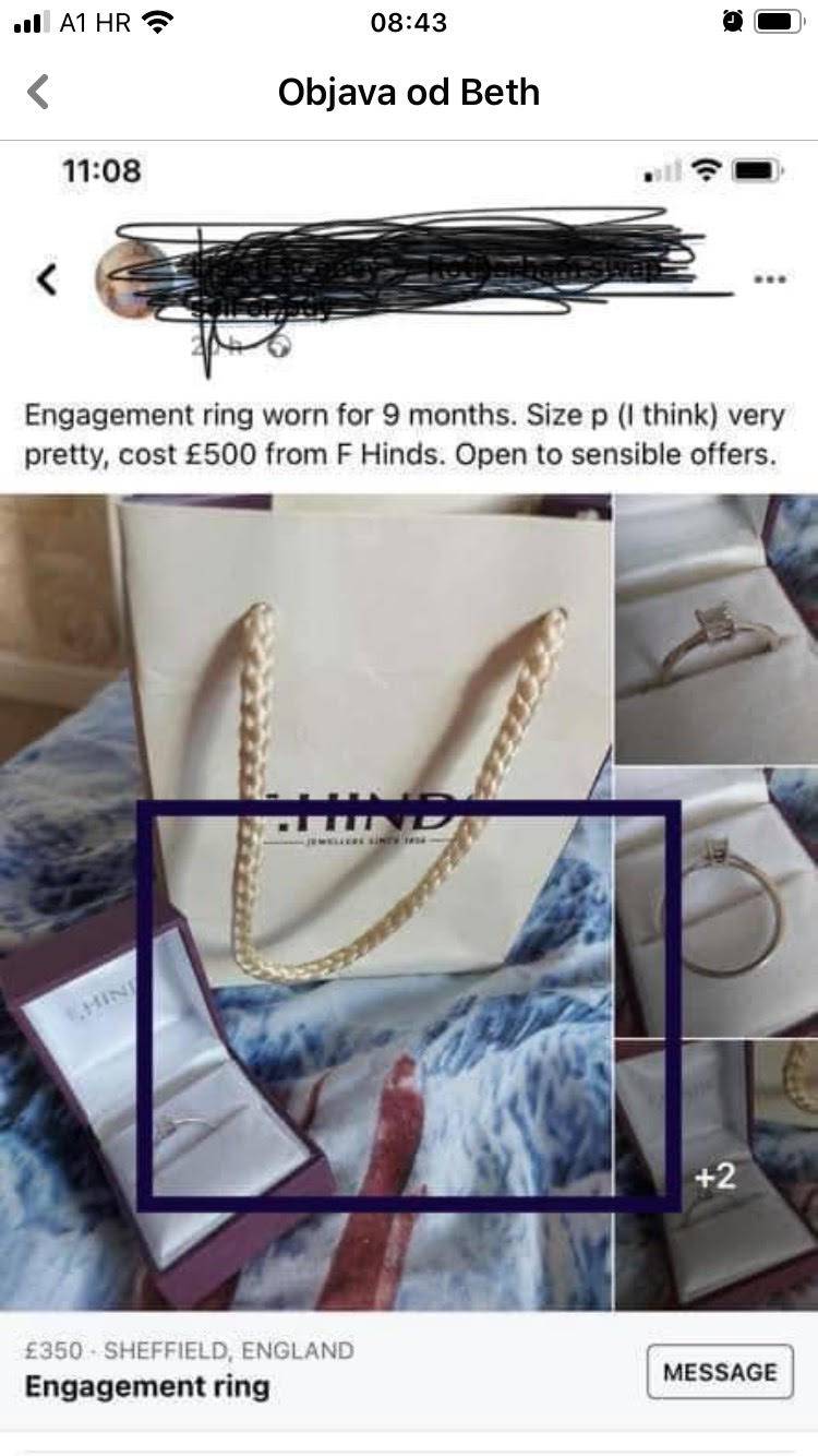 Prodaje zaručnički prsten nošen 9 mjeseci  - a objašnjenje je 'sve'