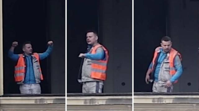Voli se gibat, gibat: Radnik u centru Zagreba zaplesao na prozoru Muzeja za umjetnost
