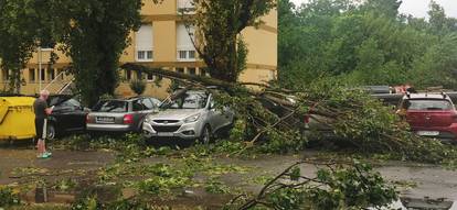 FOTO Neviđeni kaos u Zagrebu i okolici: Vjetar čupao stabla i dizao krovove po cijelom gradu