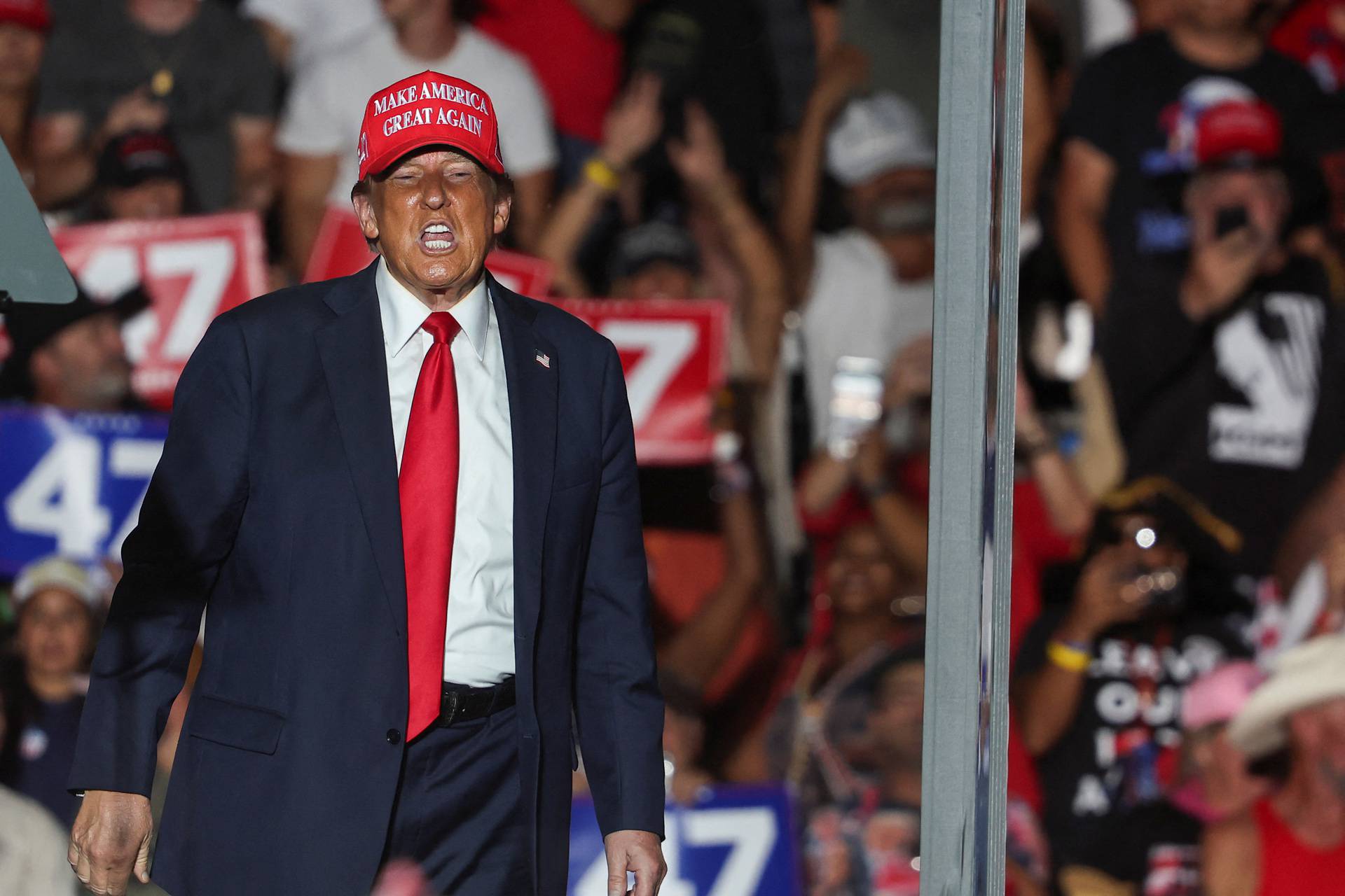 Republican presidential nominee Trump holds a rally in Coachella