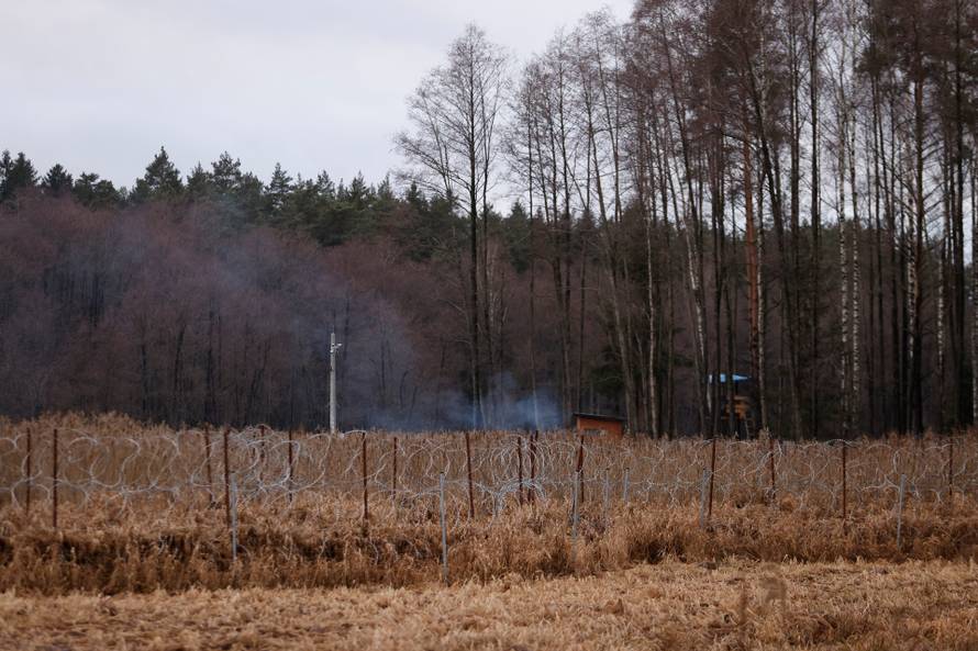 Polish soldiers from 18th Mechanized Division guard Poland's border with Belarus as a part of the operation 'Secure Podlasie'