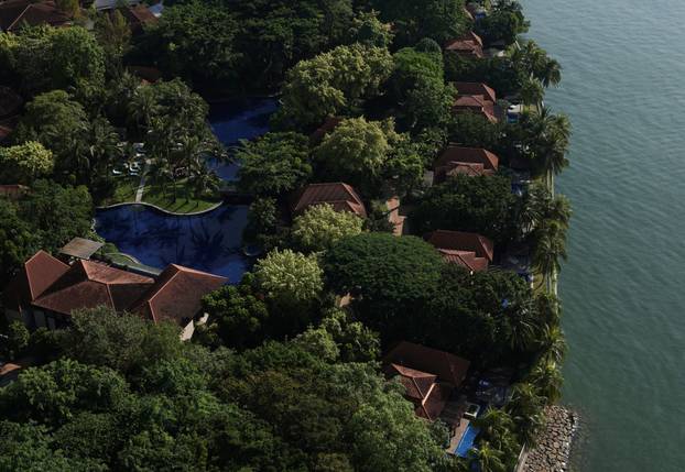 A view of Resort World Sentosa’s Equarius Villas on Sentosa Island in Singapore