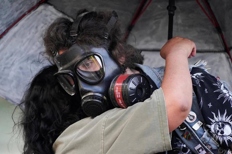 Protest against federal immigration sweeps, in Los Angeles