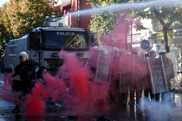 Albanian students hold anti-government protest
