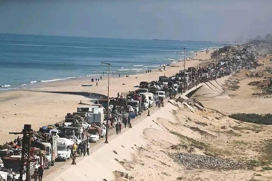 Aftermath of Israeli airstrike on Gaza