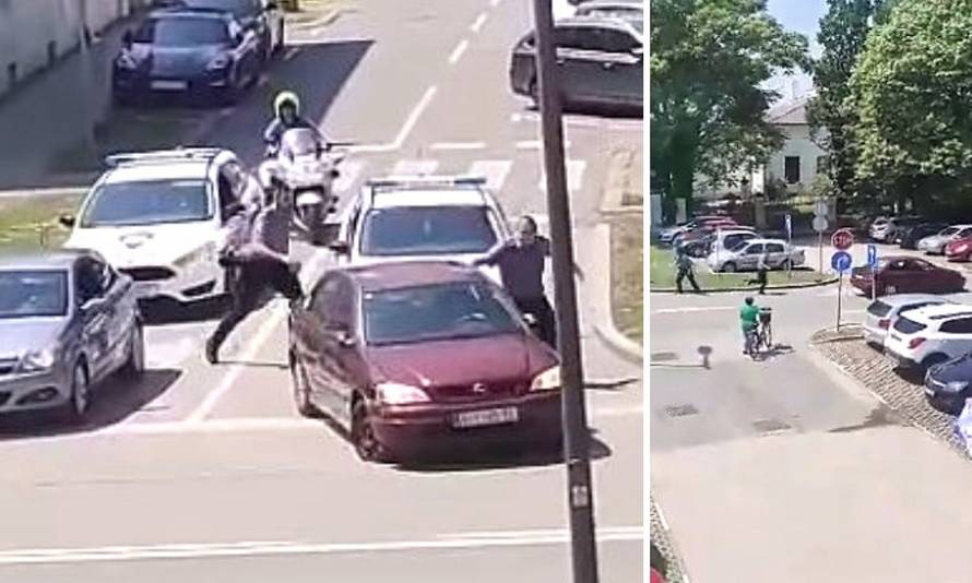 VIDEO Potjera u Vukovaru: Bježala policiji, udarila im u auto. Jedva su je izvukli van