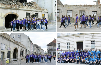 FOTO Maturanti u razrušenoj Petrinji oprostili se od svoje škole koju su morali napustiti