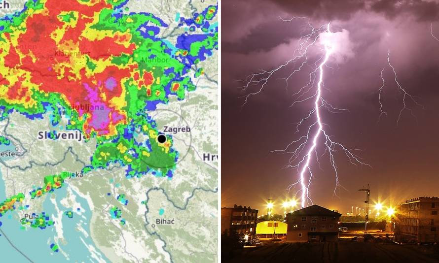 Oluja u Hrvatskoj čupala stabla i poplavila ulice, bilo je i tuče...