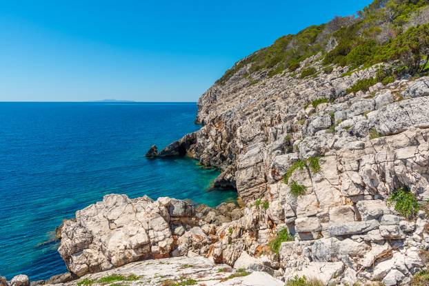 Cliffs at Mljet national park in Croatia
