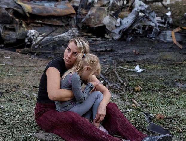 FILE PHOTO: Russian missile strike in Kyiv region