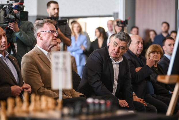 Zagreb: Predsjednik Zoran Milanovic na otvaranju šahovskog turnira Sanjin Španovic