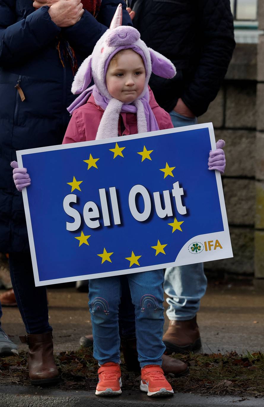 Irish farmers protest against Mercosur trade deal, in Athlone