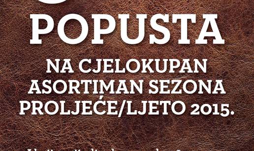 50% popusta na cjelokupan asortiman za ljeto 2015.