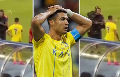 VIDEO Bijesni Ronaldo zalijevao kamermana i tjerao ga od sebe