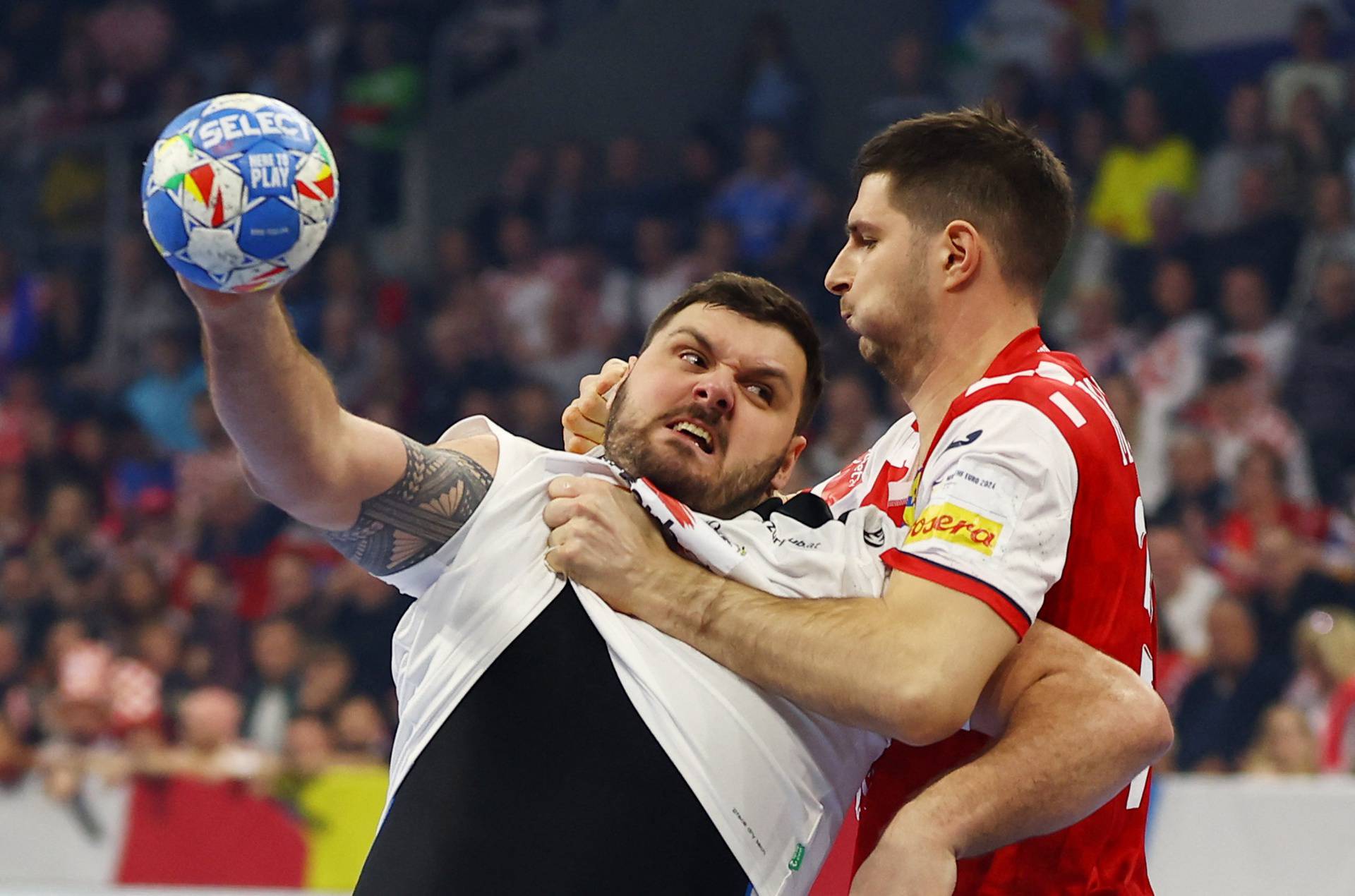 EHF 2024 Men's European Handball Championship - Preliminary Round - Group B - Croatia v Austria