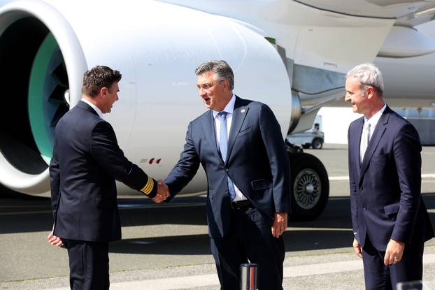 Zagreb: Slijetanje Airbusa A220, novog zrakoplova Croatia Airlinesa