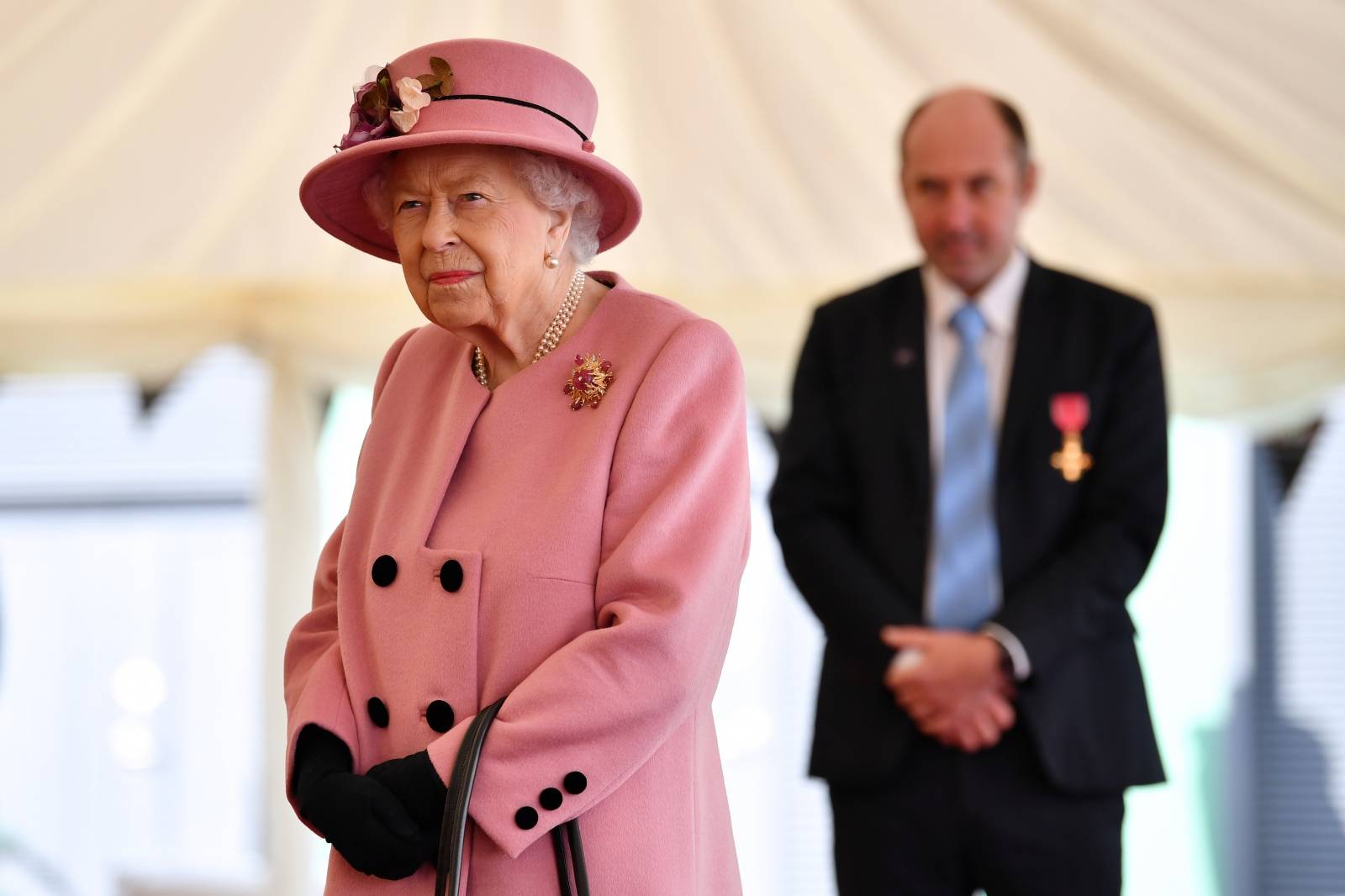 Britain's Queen Elizabeth visits Dstl near Salisbury