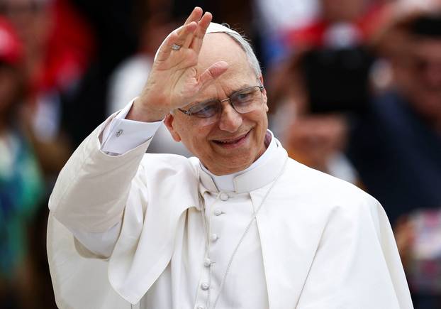 Pope Leo XIV holds his first general audience in St. Peter's Square, at the Vatican