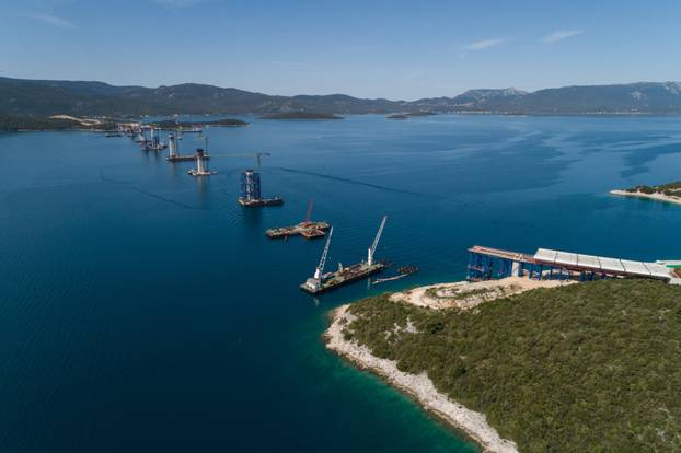 Pelješki most iz zraka