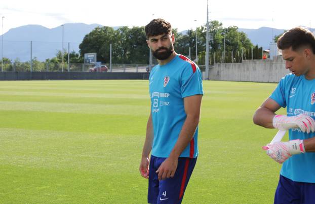Rijeka: Trening Hrvatske nogometne reprezentacije na pomoćnom terenu na Rujevici