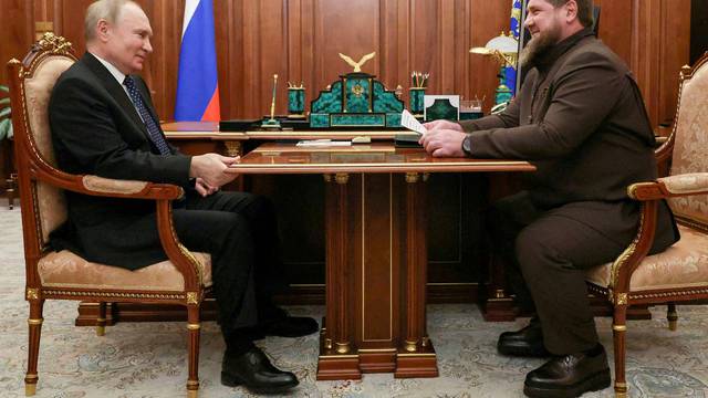 FILE PHOTO: Head of the Chechen Republic Kadyrov meets with Russia's President Putin in Moscow