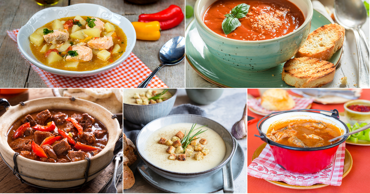 Delicious Winter Recipes: Hungarian Stew, Salmon Stew, Thick Tomato Soup, Fish Stew…