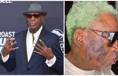 Dennis Rodman istetovirao lice djevojke na obraz: 'Rekla sam mu da to ne radi, nije normalan'