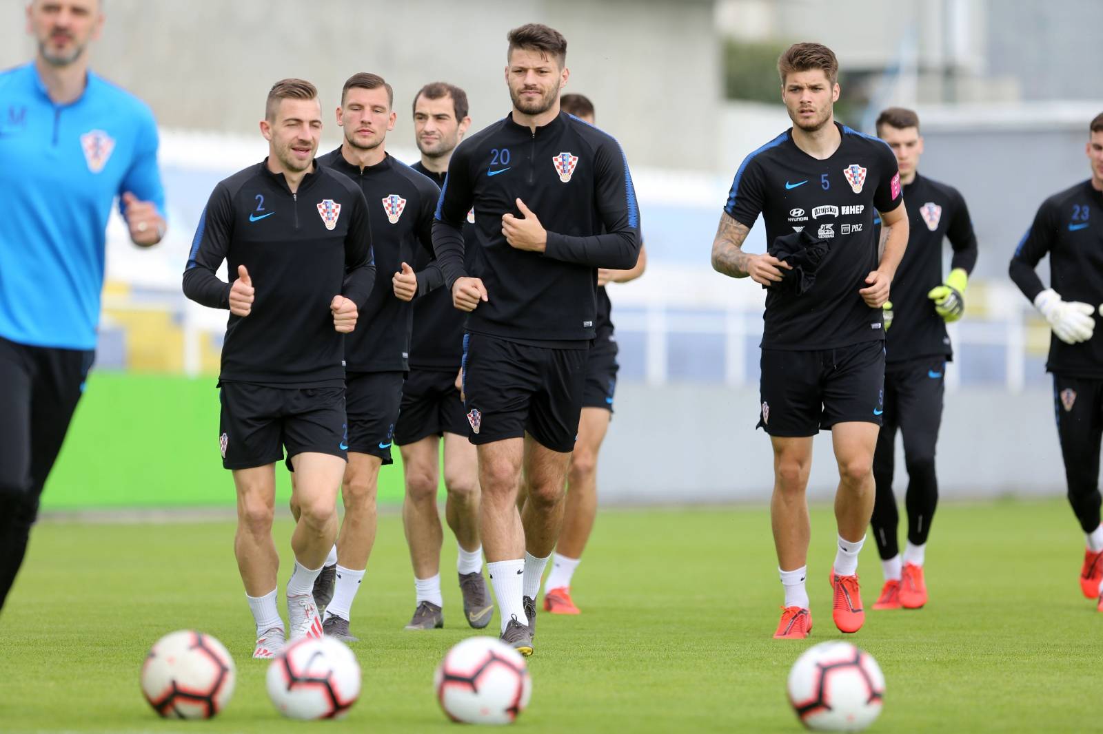 Rijeka: Hrvatska nogometna reprezentacija trenira na pomoÄnom stadionu Rujevica