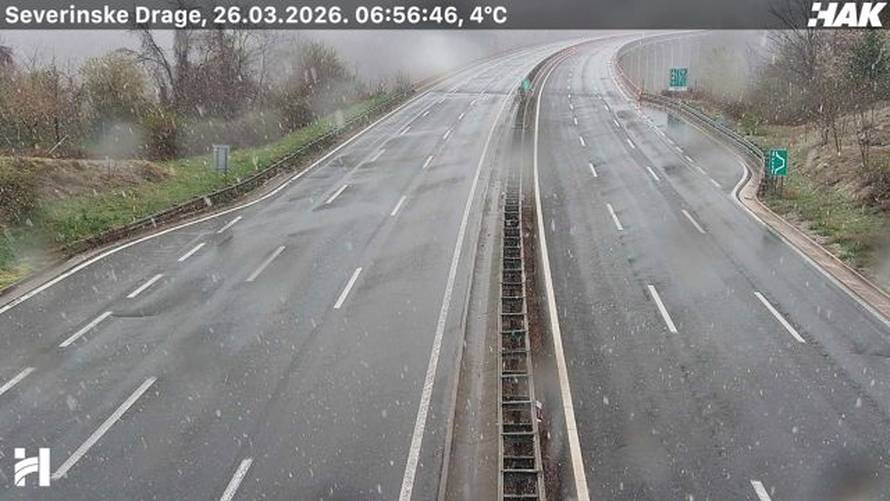 FOTO SNIJEG ZAMEO CESTU Evo kako izgleda A6 Zagreb - Rijeka