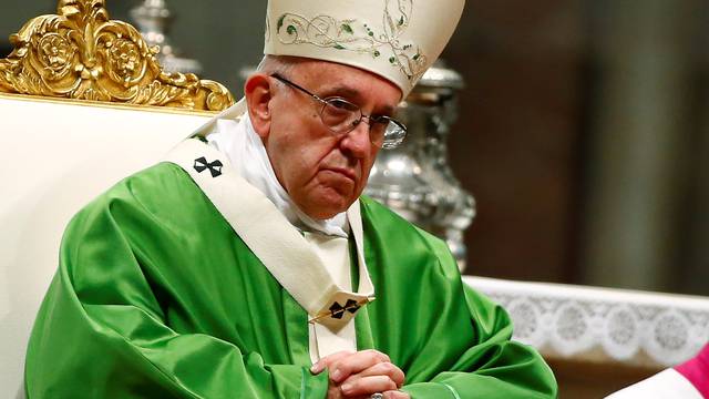 Pope Francis celebrates a Jubilee mass for prisoners in Saint Peter's Basilica at the Vatican 